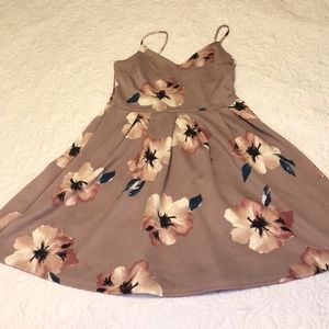 A line floral dress
